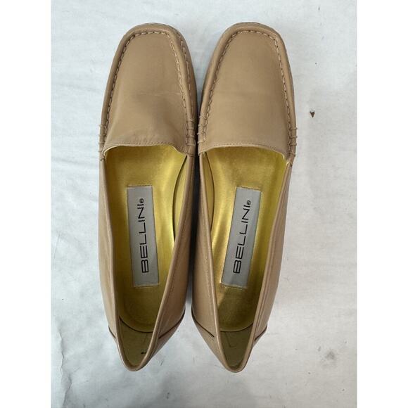 Bellini Genuine Leather Loafer Shoes Tan Flats Neutral Boho Preppy Women Sz 5.5 - Picture 8 of 13